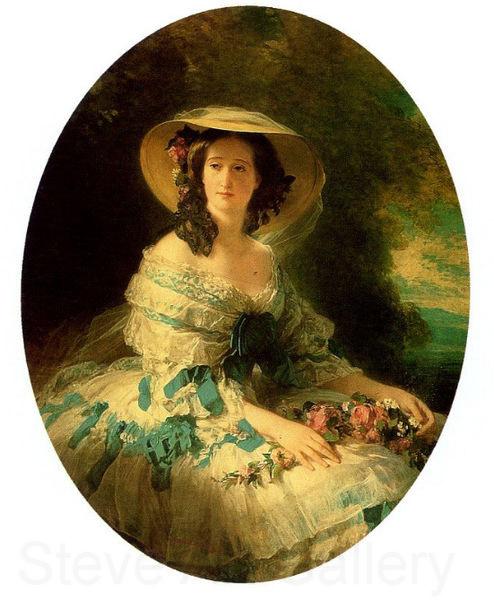 Franz Xaver Winterhalter Eugenie of Montijo, Empress of France Norge oil painting art